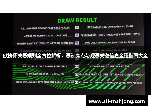 欧协杯决赛规则全方位解析:赛制亮点与观赛关键信息全程指南大全 欧协杯决赛规则全方位解析:赛制亮点与观赛关键信息全程指南大全